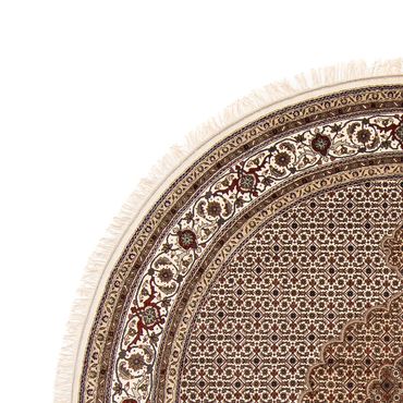 Perzisch tapijt - Tabriz rond  - 248 x 247 cm - beige