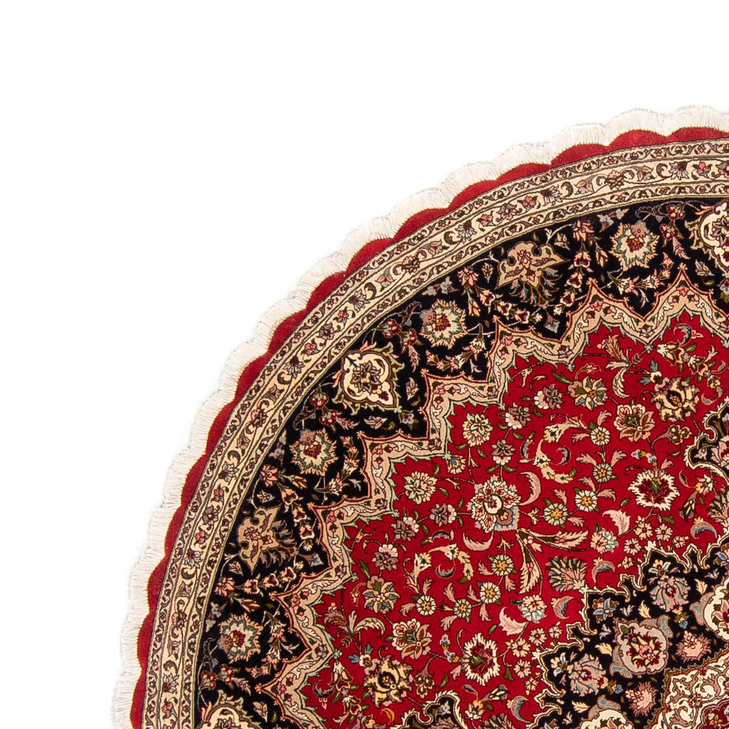 Perzisch tapijt - Tabriz - Royal rond  - 253 x 253 cm - donkerrood