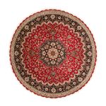 Perzisch tapijt - Tabriz - Royal rond  - 253 x 253 cm - donkerrood