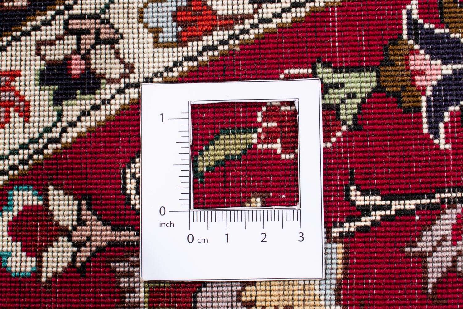 Tappeto Persero - Tabriz - Reale rotondo  - 150 x 150 cm - rosso scuro