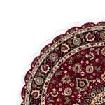 Dywan perski - Tabriz - Królewski okrągły  - 150 x 150 cm - ciemna czerwień