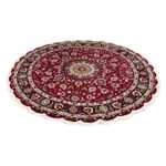Perzisch tapijt - Tabriz - Royal rond  - 150 x 150 cm - donkerrood