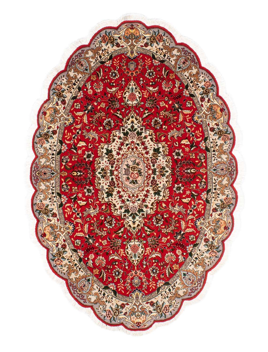 Perser Rug - Tabriz - Royal oval  - 195 x 130 cm - red