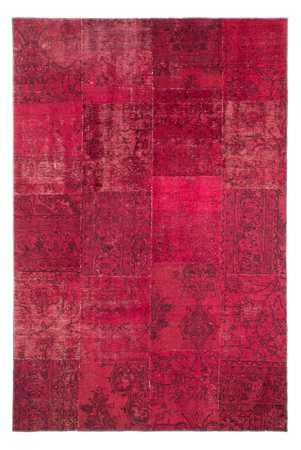 Alfombra de patchwork - 297 x 200 cm - rojo