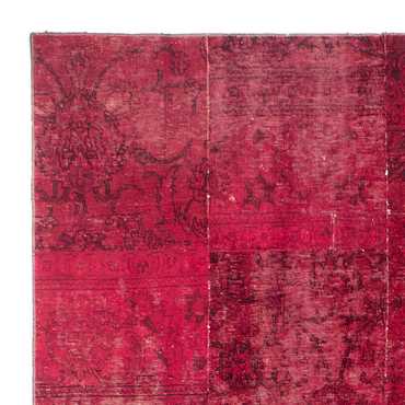 Alfombra de patchwork - 297 x 200 cm - rojo