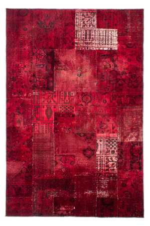 Tappeto Patchwork - 293 x 194 cm - rosso scuro