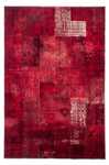 Tapete de trabalho em patchwork - 293 x 194 cm - vermelho escuro