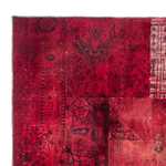 Tapete de trabalho em patchwork - 293 x 194 cm - vermelho escuro