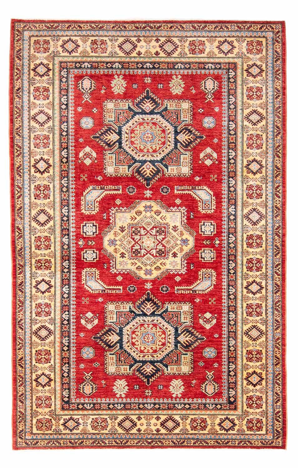 Tapete Ziegler - Kazak - 253 x 168 cm - vermelho escuro