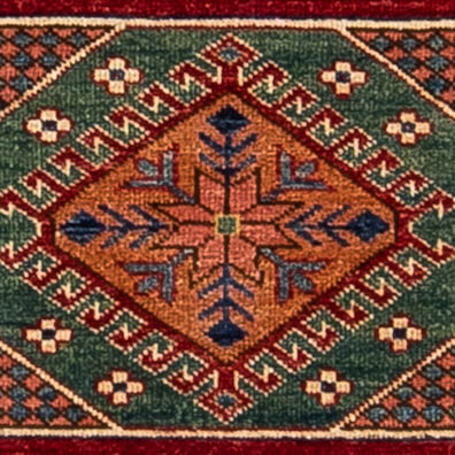 Biegacz Dywan Ziegler - Kazak - 327 x 79 cm - ciemna czerwień