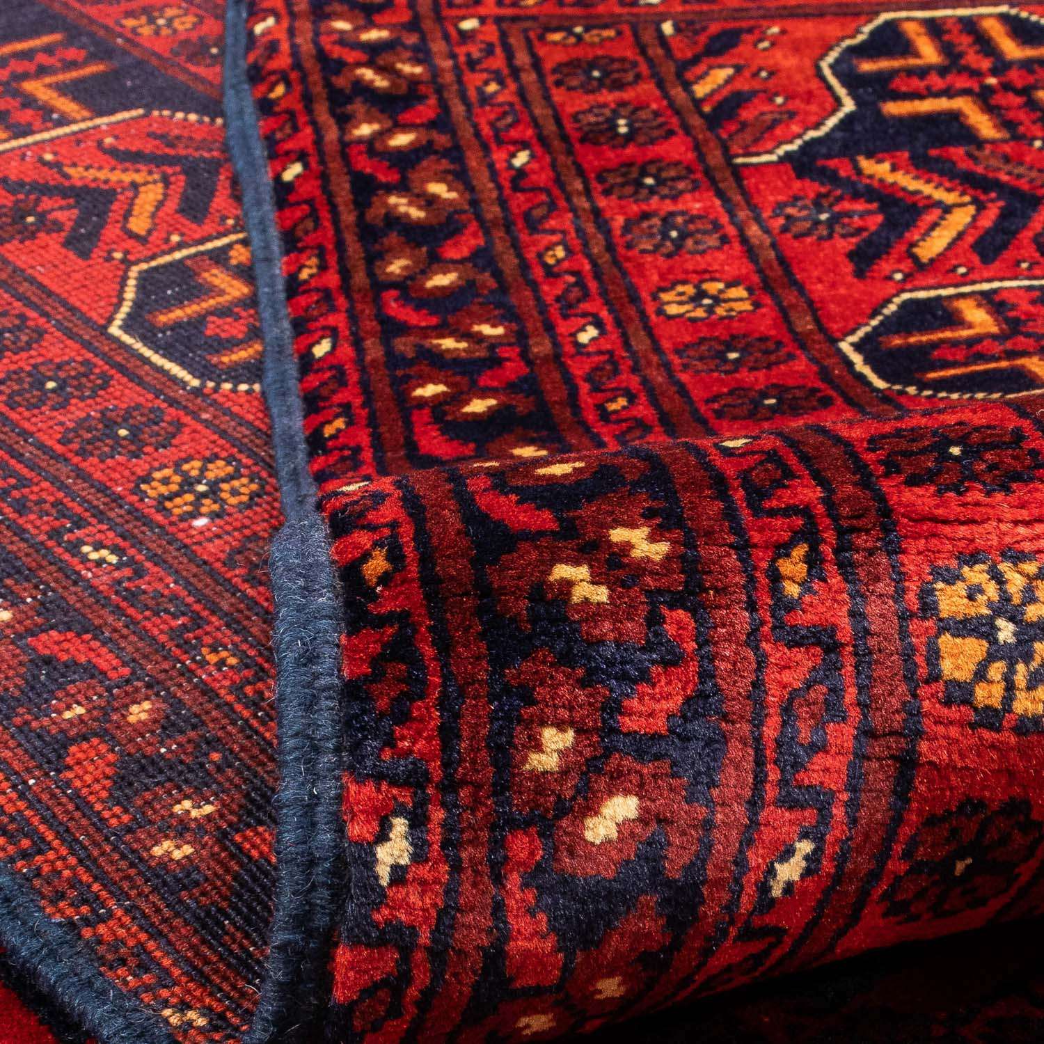 Afghanske tepper - Kunduz - 287 x 199 cm - mørk rød