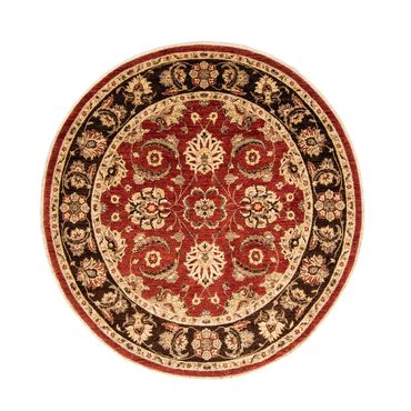 Alfombra Ziegler redondo  - 248 x 239 cm - rojo oscuro