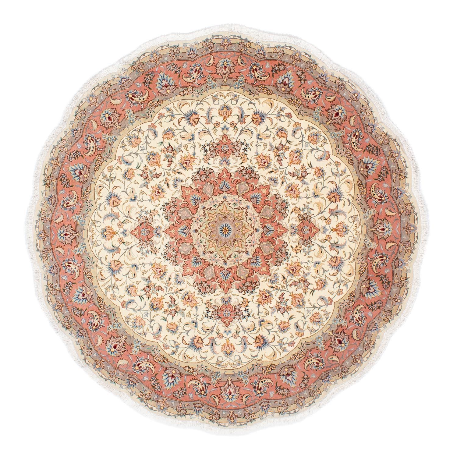 Perser Rug - Tabriz - Royal round  - 194 x 194 cm - beige