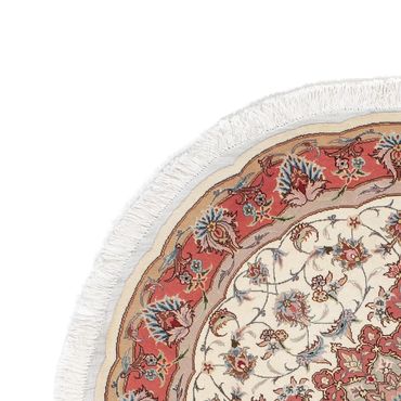 Tapete Persa - Tabriz - Royal ronda  - 98 x 98 cm - bege