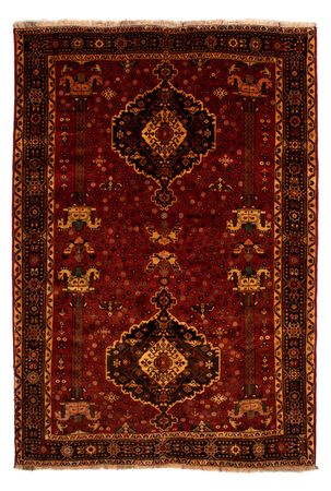 Tapis persan - Nomadic - 307 x 206 cm - rouge foncé