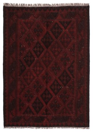 Alfombra Kelim - Oriental - 193 x 145 cm - rojo oscuro