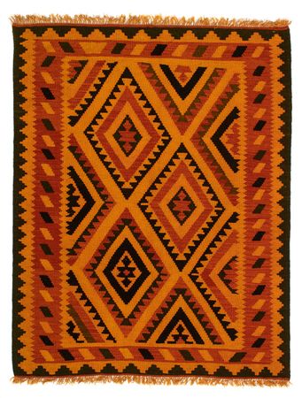 Tapis Kelim - Oriental - 195 x 152 cm - marron foncé