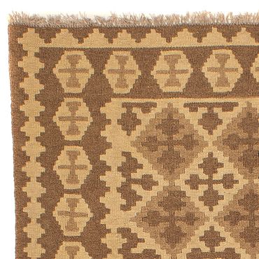 Tapis Kelim - Oriental - 189 x 145 cm - marron clair