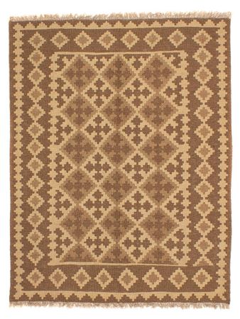 Kelim Carpet - orientalisk matta - 192 x 145 cm - ljusbrun