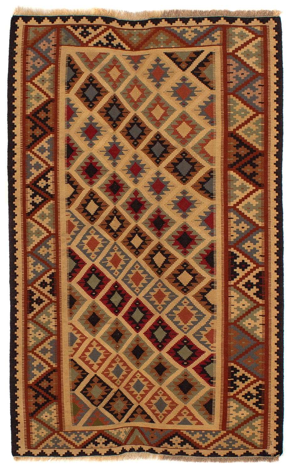 Dywan Kelim - Orientalny - 185 x 120 cm - brązowy