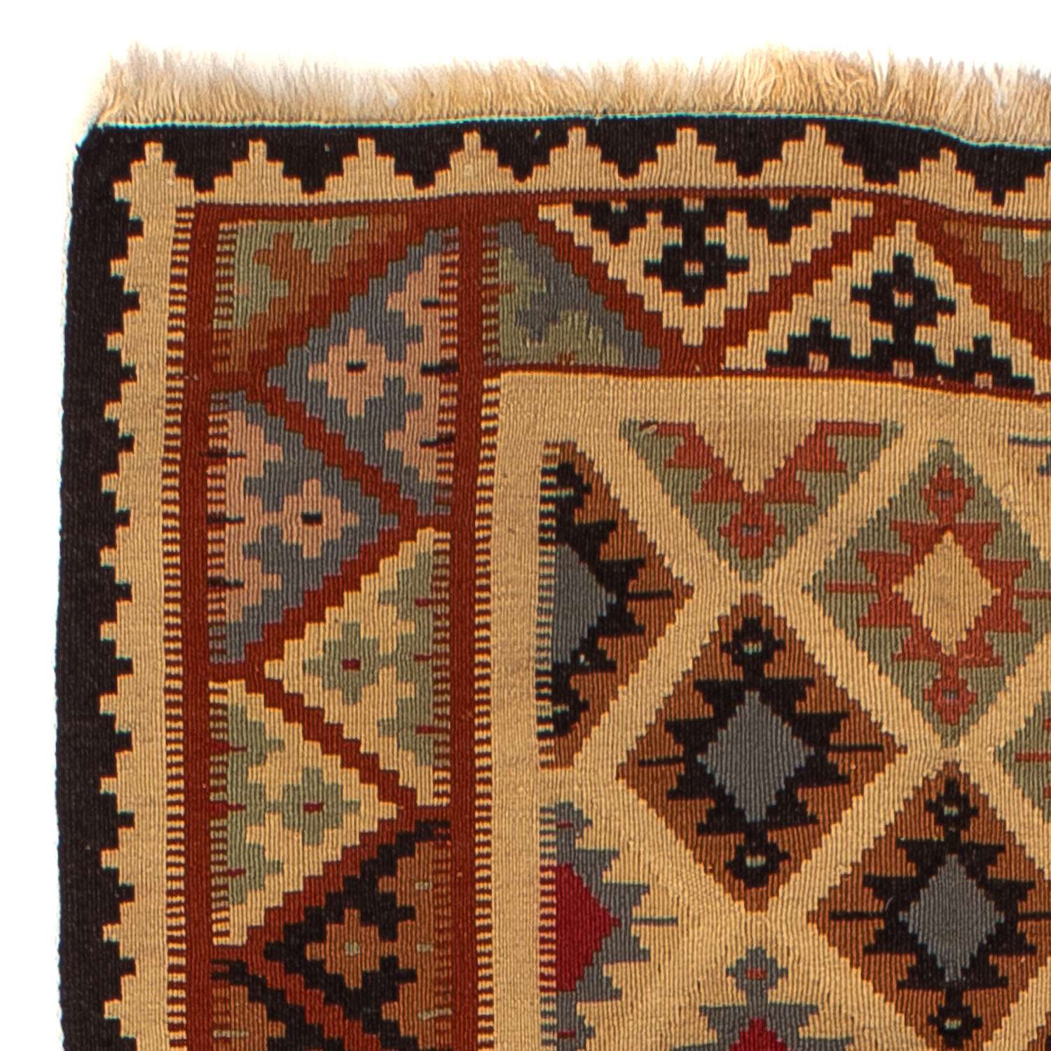Kelim-tæppe - orientalsk - 185 x 120 cm - brun