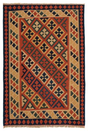 Kelim Carpet - orientalisk matta - 200 x 154 cm - brun