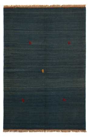 Alfombra Kelim - Oriental - 203 x 146 cm - azul oscuro