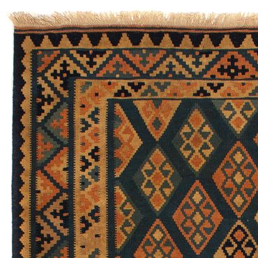 Tapis Kelim - Oriental - 195 x 157 cm - bleu foncé