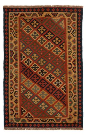 Kelim Carpet - orientalisk matta - 213 x 148 cm - mörkröd