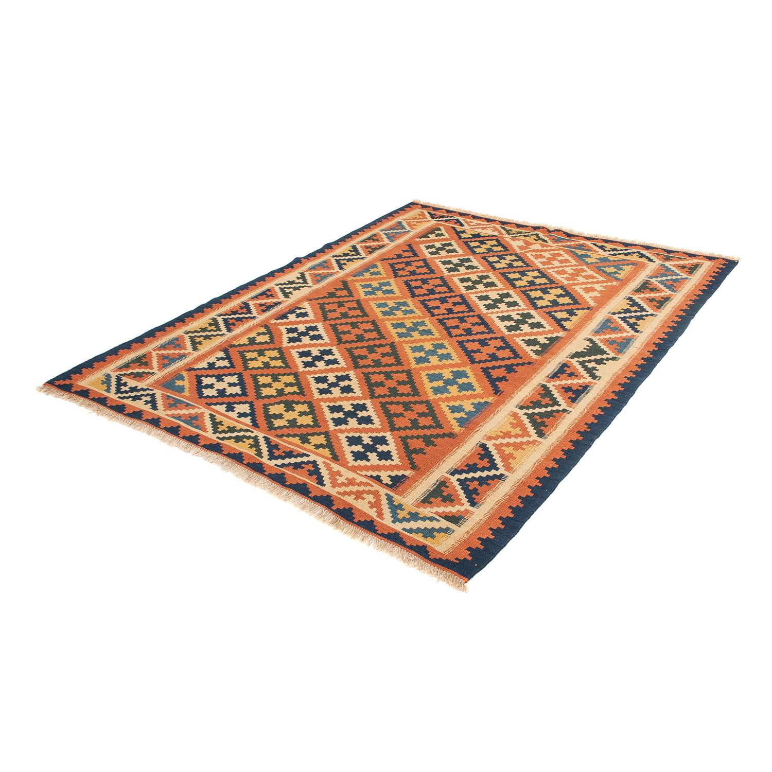 Kelim Carpet - orientalisk matta - 200 x 157 cm - brun