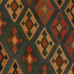 Kelim Carpet - orientalisk matta - 203 x 155 cm - mörkblå