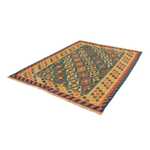 Kelim Carpet - orientalisk matta - 203 x 155 cm - mörkblå