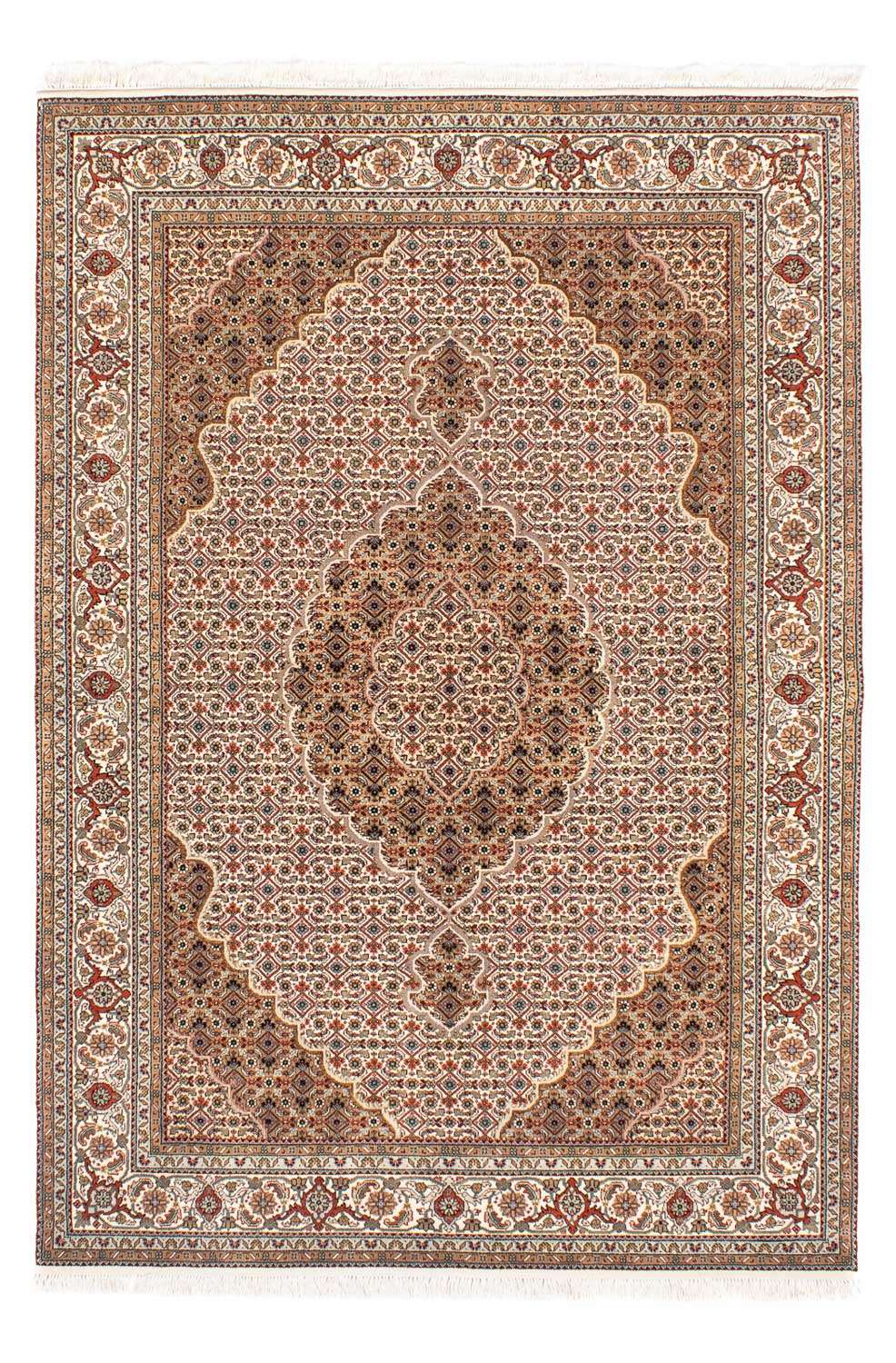 Perský koberec - Tabríz - 241 x 173 cm - béžová
