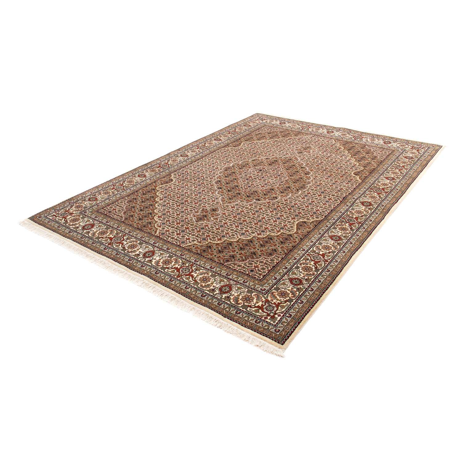 Perský koberec - Tabríz - 239 x 172 cm - béžová