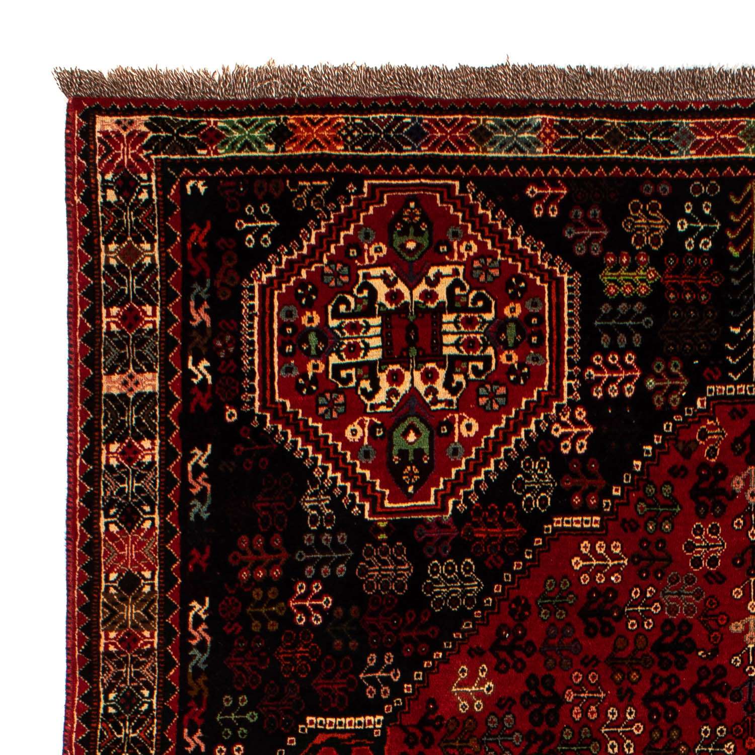 Persisk tæppe - Nomadisk - 303 x 212 cm - mørkerød