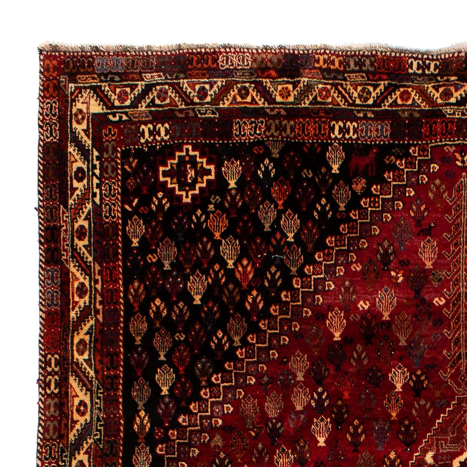 Tapis persan - Nomadic - 315 x 216 cm - rouge foncé