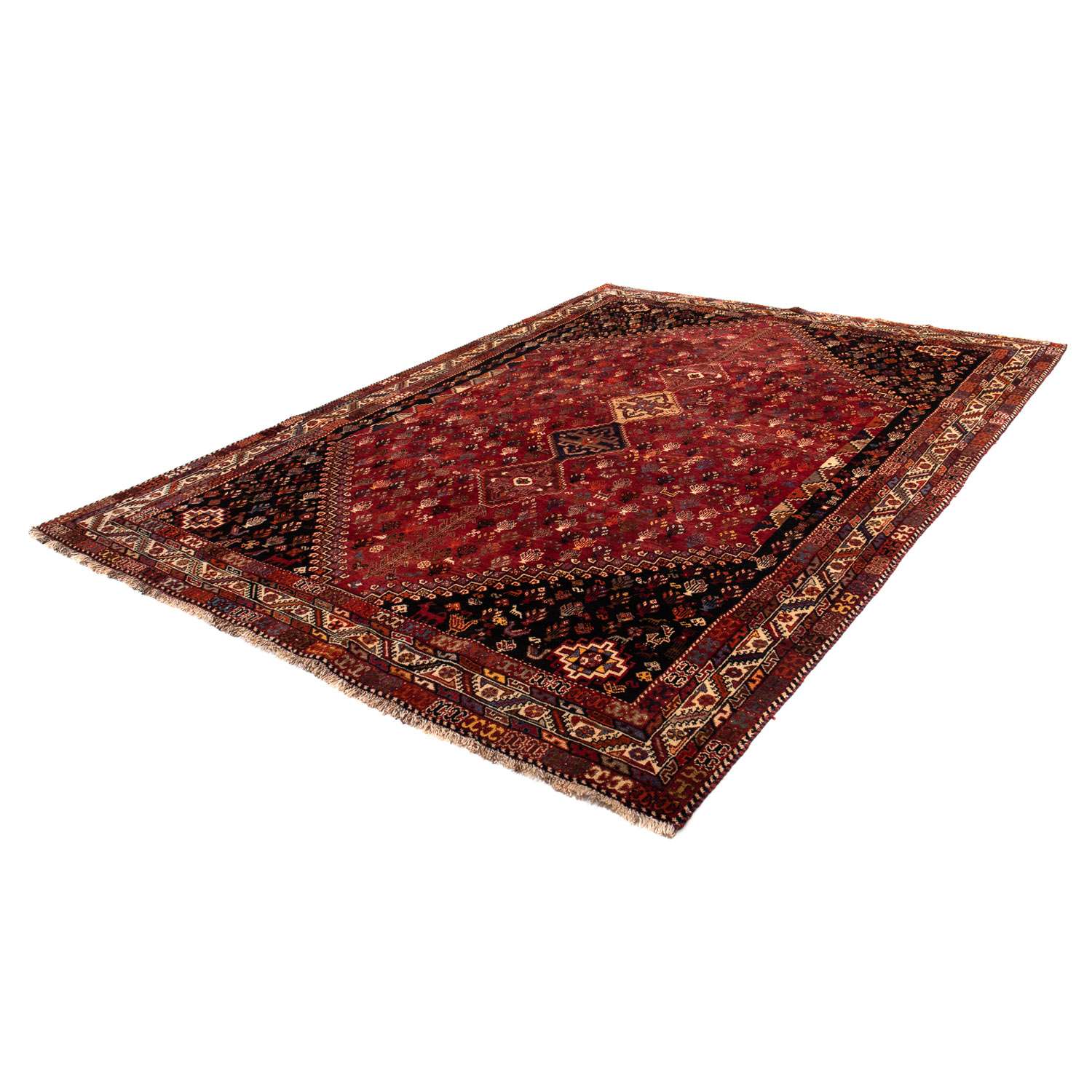 Alfombra persa - Nómada - 315 x 216 cm - rojo oscuro