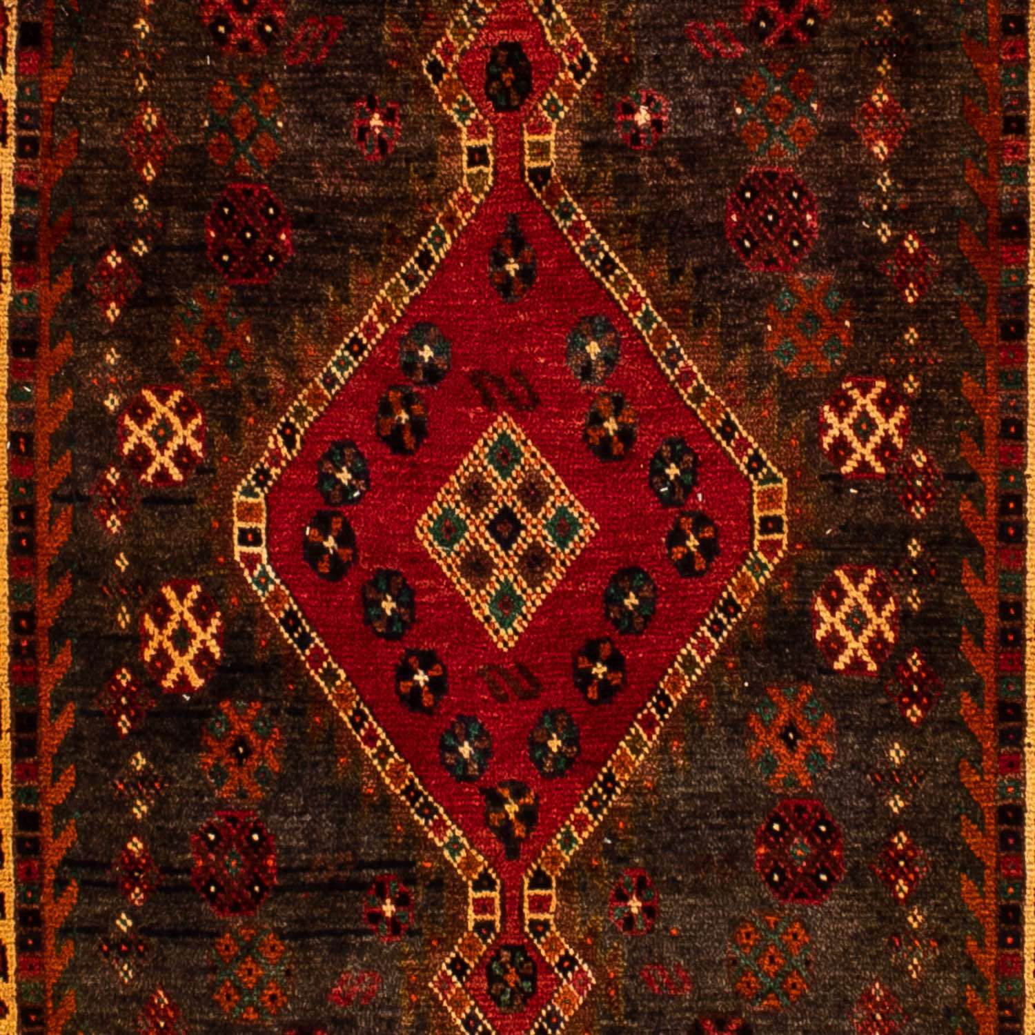 Tapis persan - Nomadic - 312 x 208 cm - rouge foncé