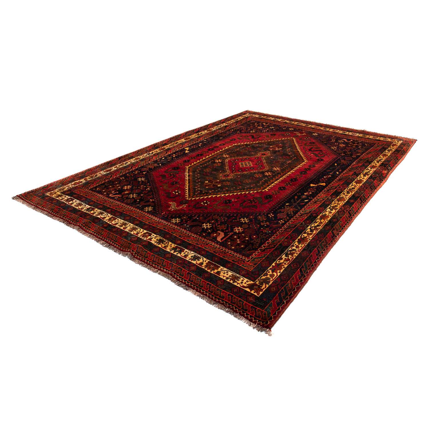 Perski dywan - Nomadyczny - 312 x 208 cm - ciemna czerwień