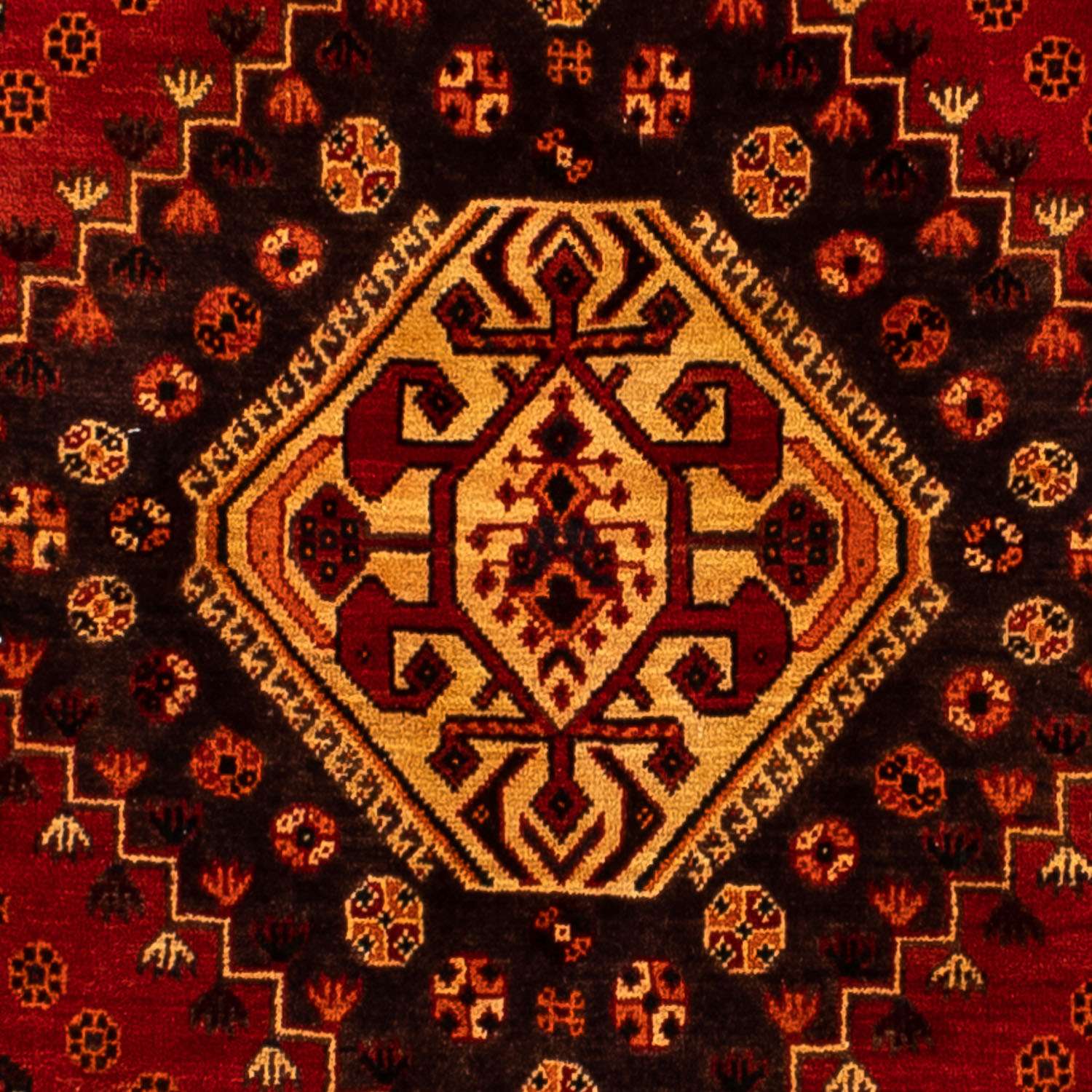 Persisk tæppe - Nomadisk - 290 x 173 cm - mørkerød
