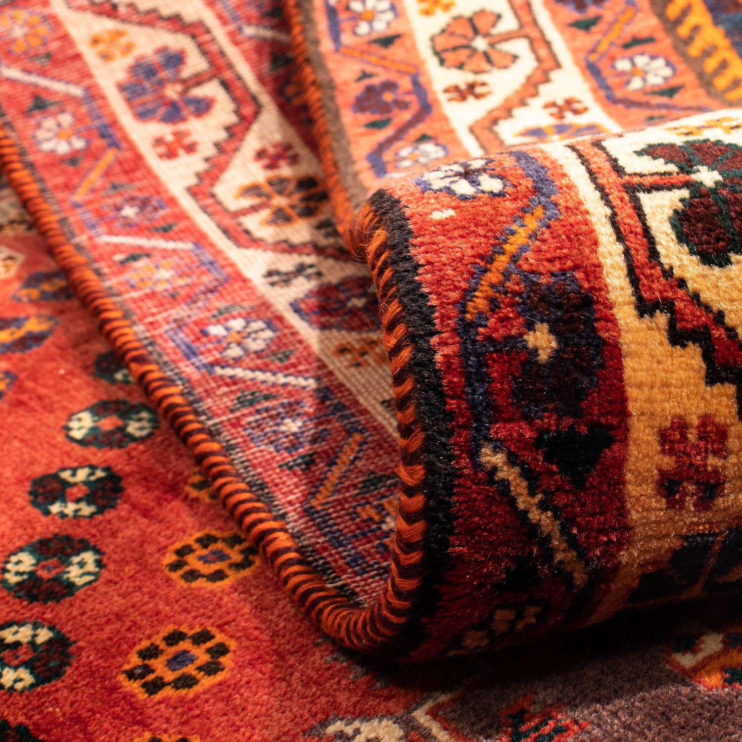 Tapis persan - Nomadic - 290 x 173 cm - rouge foncé