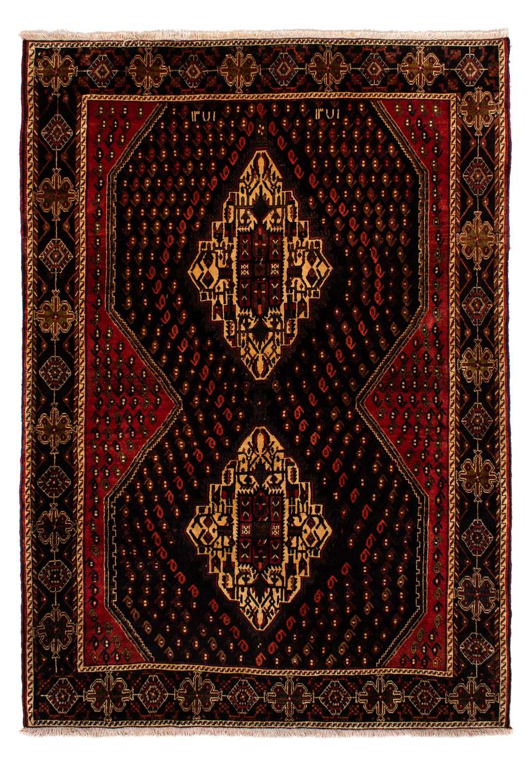 Perský koberec - Nomádský - 307 x 210 cm - tmavě modrá