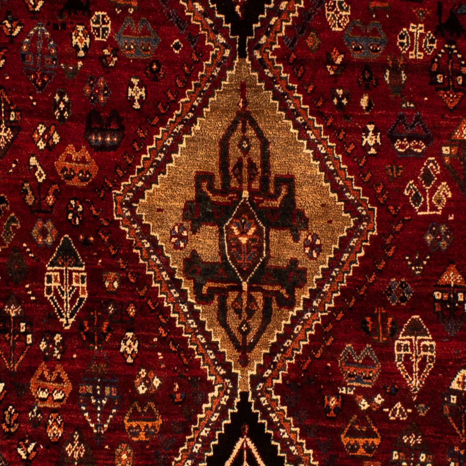 Alfombra persa - Nómada - 266 x 187 cm - rojo oscuro