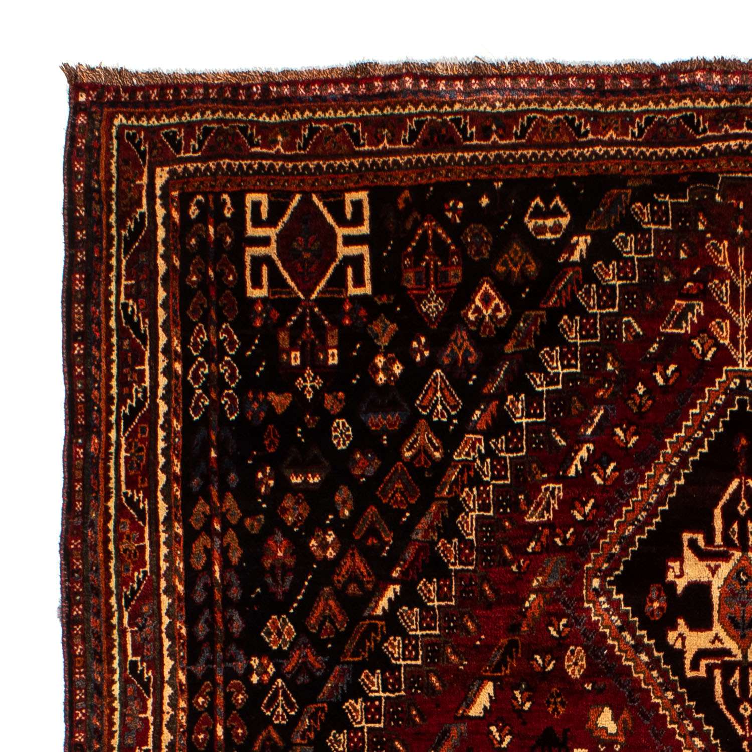 Persisk teppe - Nomadisk - 266 x 187 cm - mørk rød