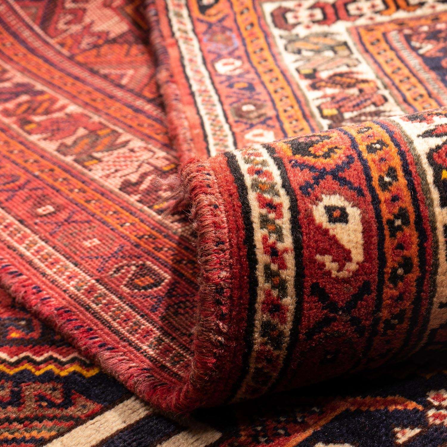 Persisk teppe - Nomadisk - 322 x 225 cm - mørk rød