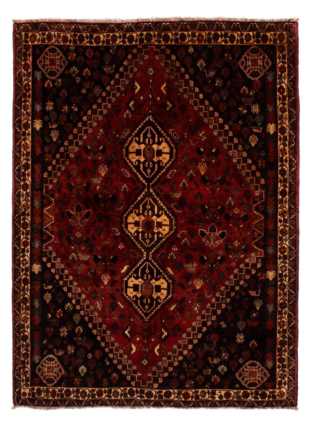 Perski dywan - Nomadyczny - 250 x 185 cm - ciemna czerwień