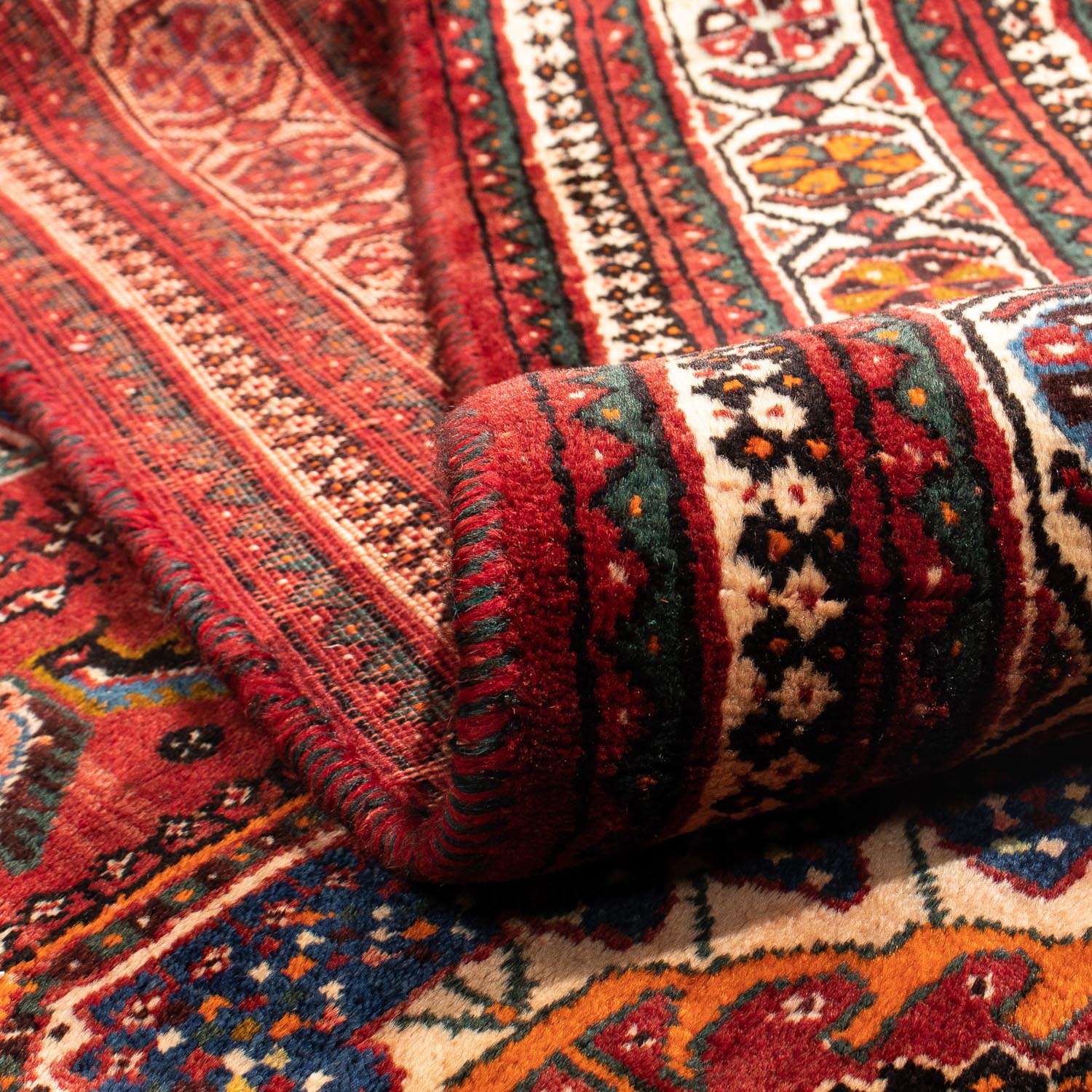 Persisk tæppe - Nomadisk - 310 x 210 cm - mørkerød