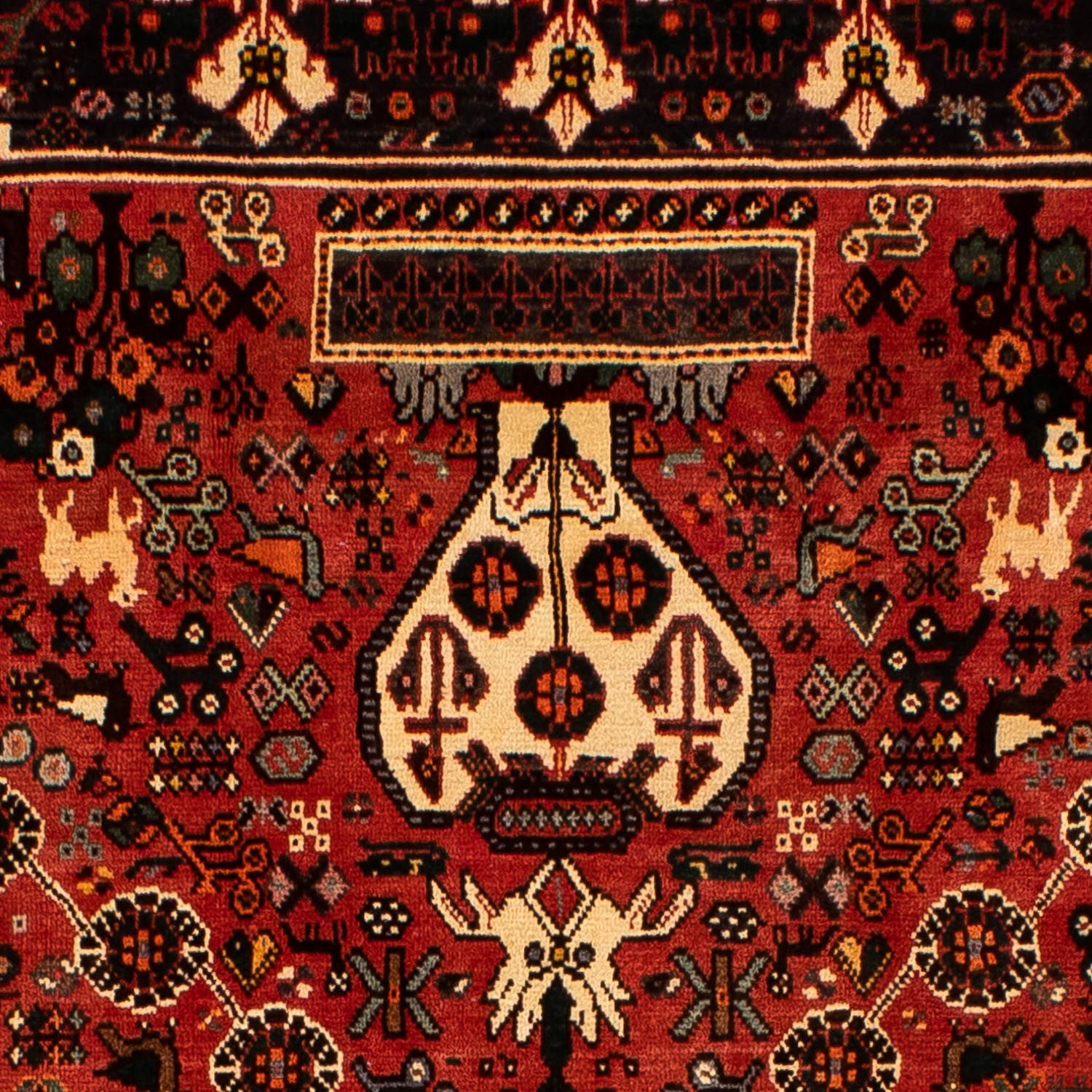 Tapis persan - Nomadic - 297 x 207 cm - rouge foncé