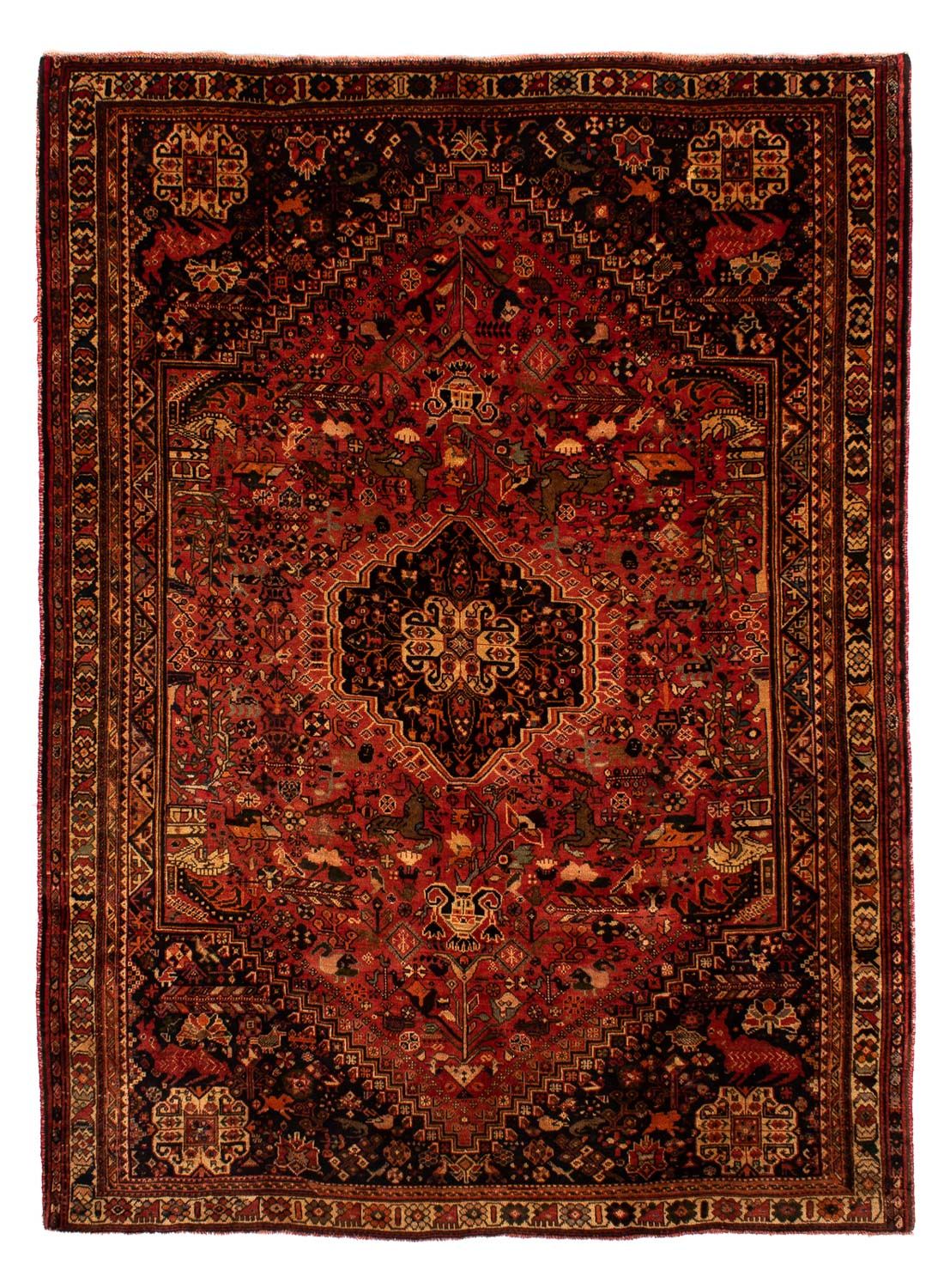 Tapis persan - Nomadic - 268 x 205 cm - rouge foncé