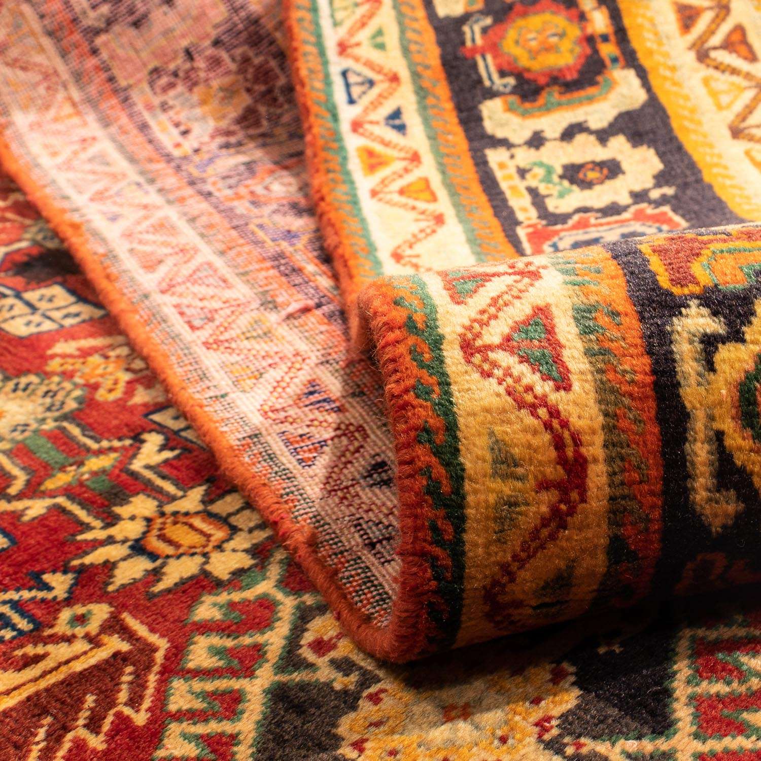 Persisk teppe - Nomadisk - 296 x 190 cm - mørk rød